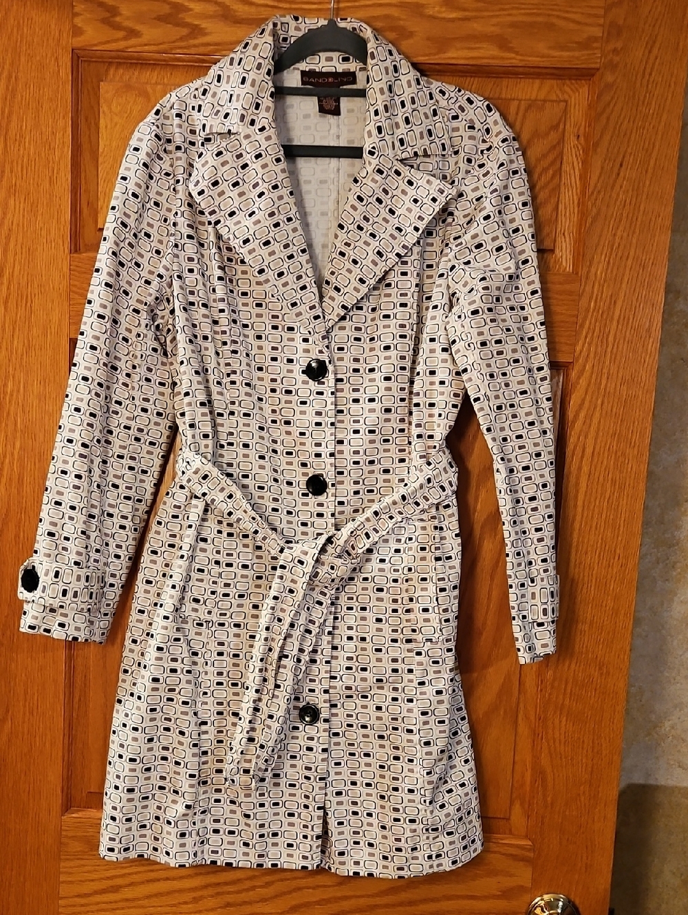 Bandolino Geometric Pattern Coat